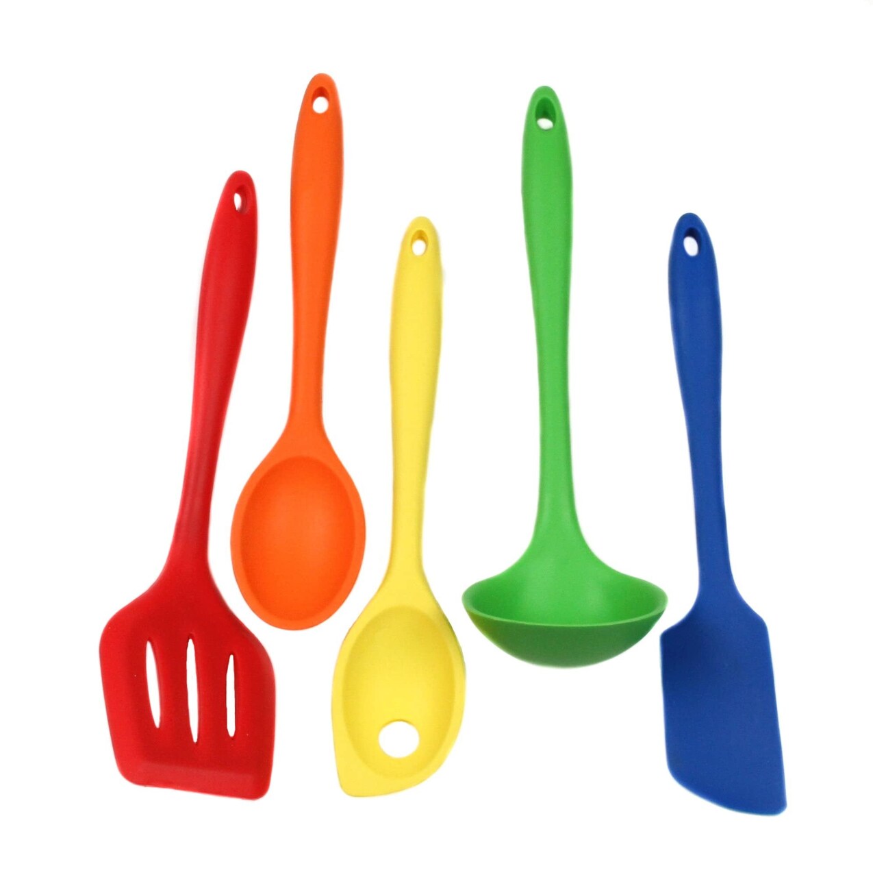 Chef Craft 5 Piece Premium Silicone Kitchen Tool and Utensil Set